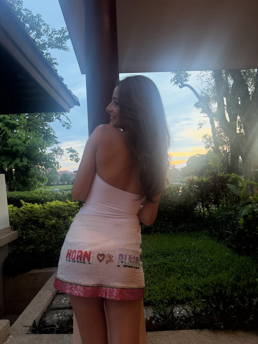 Ananya Panday Stuns in Sparkling Mini Skirt at Lakeside Resort