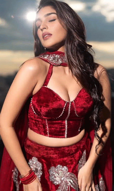 Yukti Thareja Stuns in a Dreamy Deep-Red Velvet Look