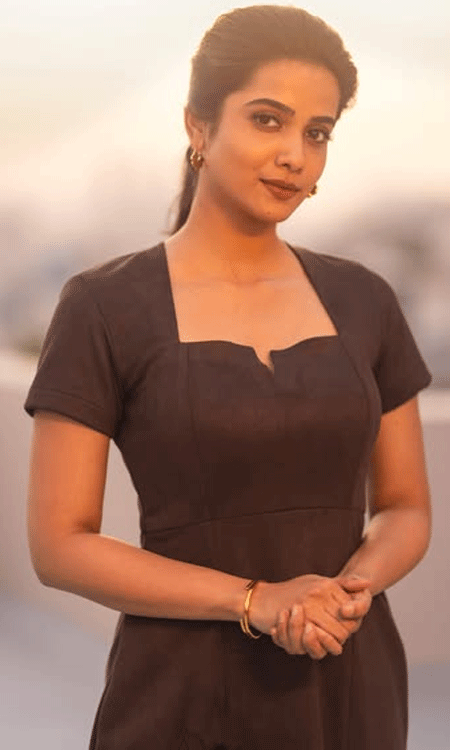 Sri Gouri Priya Looks Radiant in a Chic Dark Brown Dress