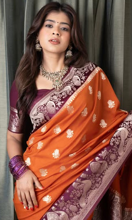 Hebah Patel Radiates Grace in a Traditional Banarasi Saree