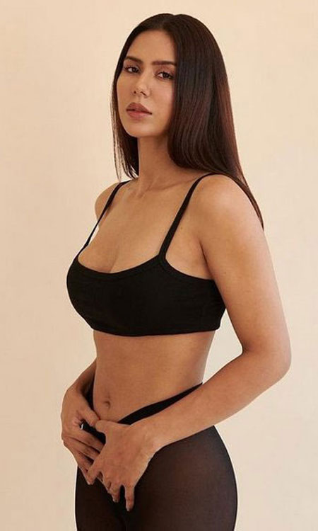 Sonam Bajwa Stuns in a Minimalist Black Bralette Look