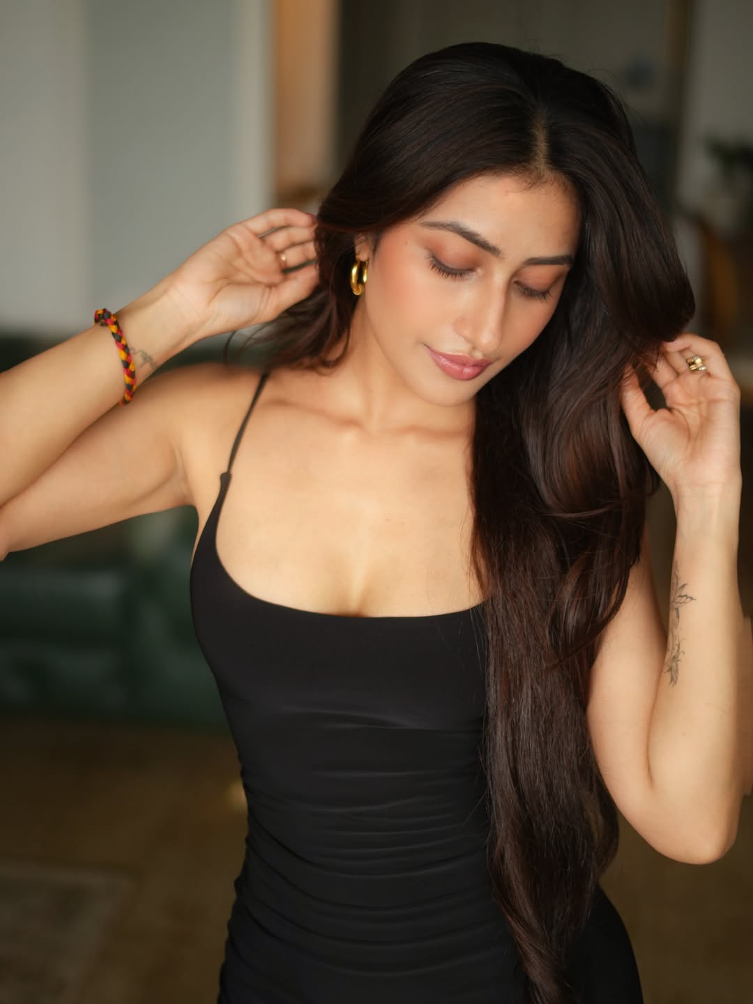 Dhanashree Vermas Chic Black Dress Look Radiates Confidence