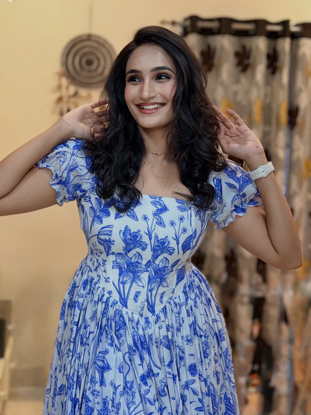 Sravya Chowdarys Cute Smile and Floral Look Win Hearts