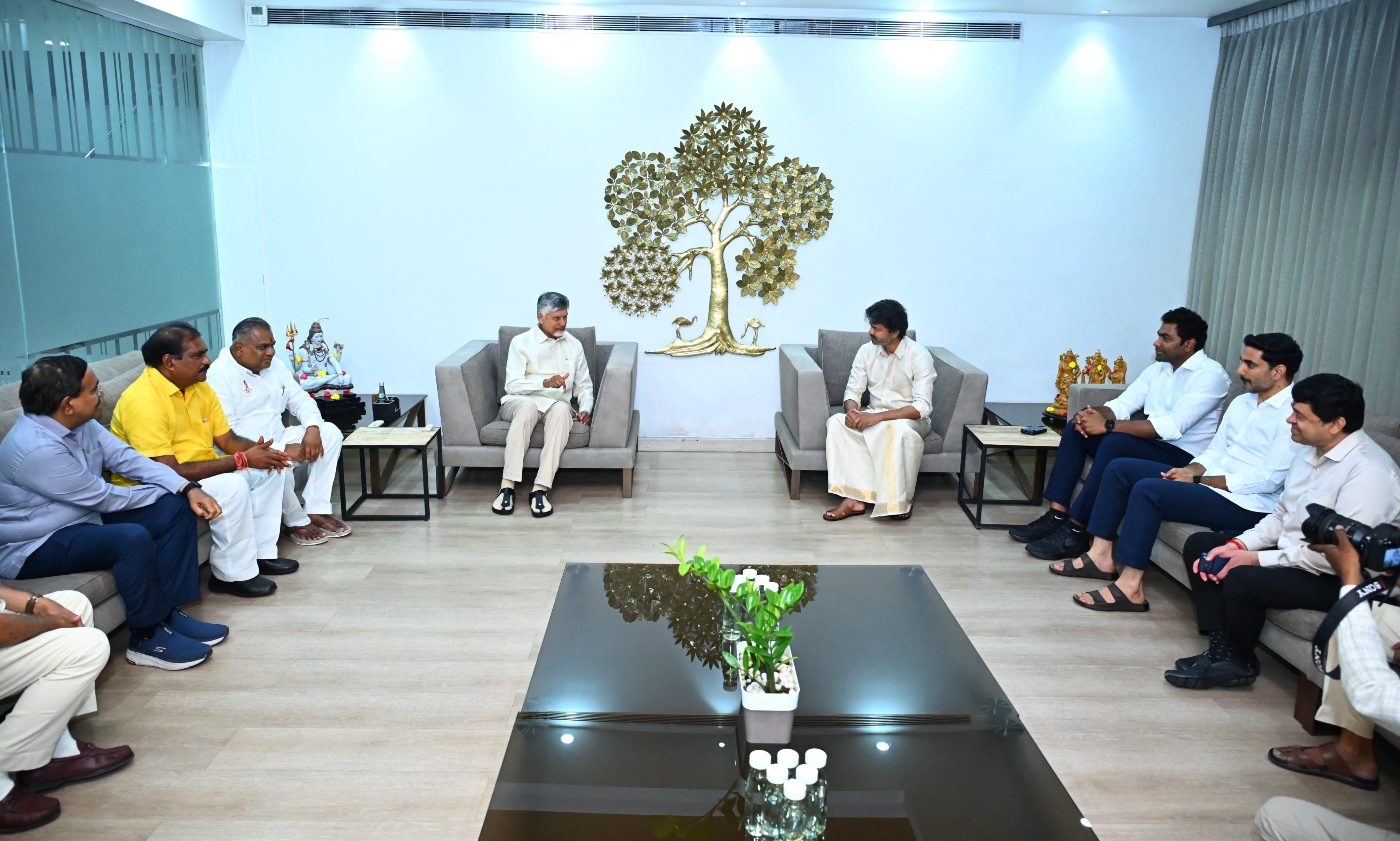 In Pics: CM Babu Meets CM Thalapathy Vijay! In Pics: CM Babu Meets CM Thalapathy Vijay!