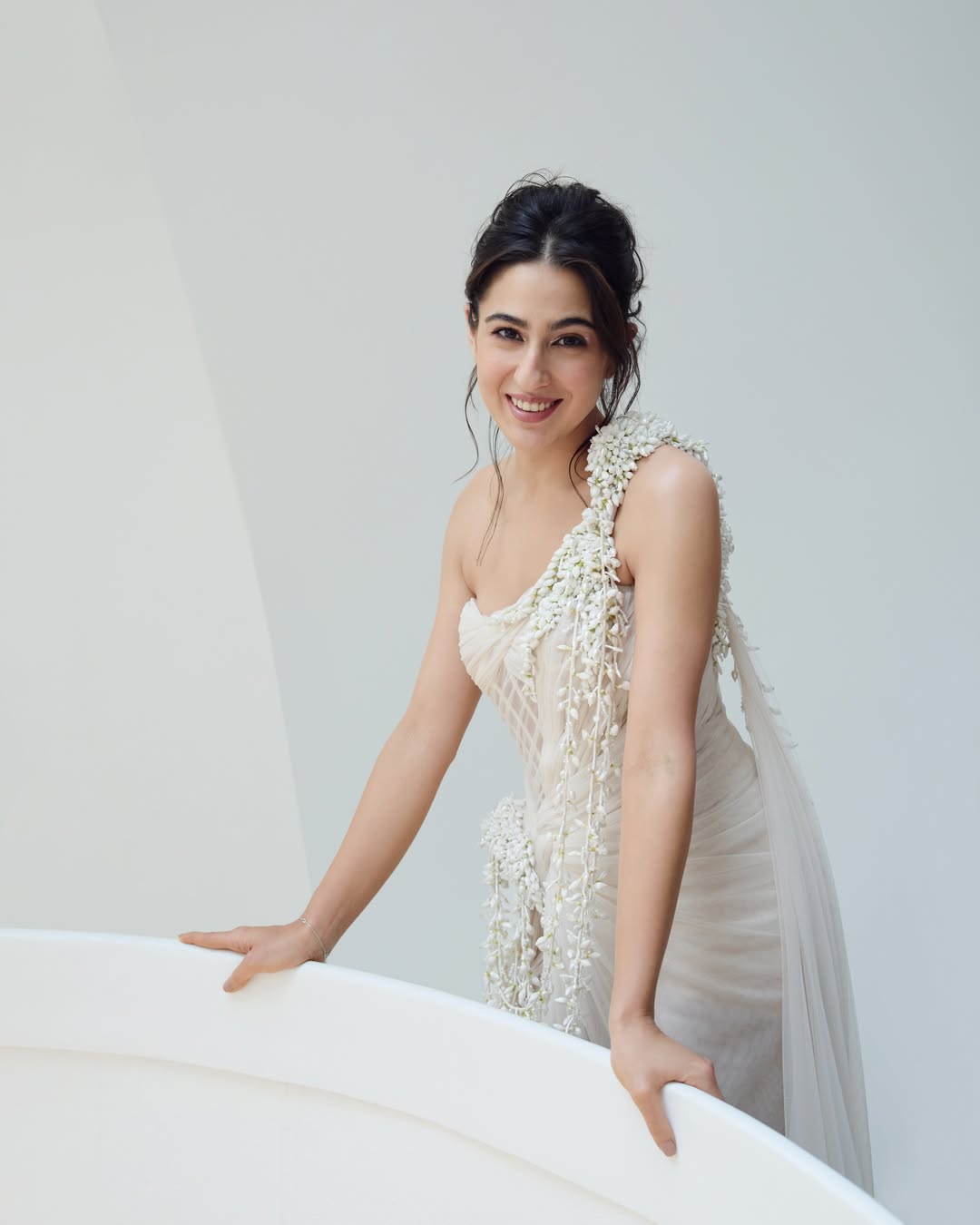 Sara Ali Khan Turns Heads in a Gold Gown and Embellished Lehenga
