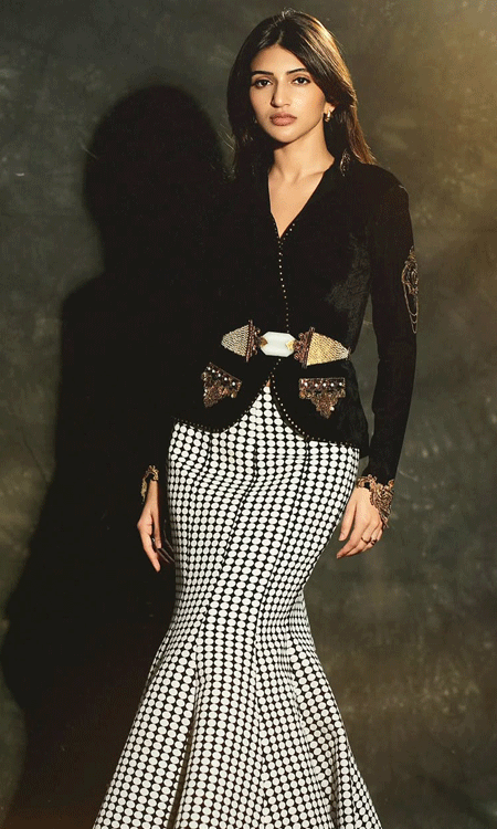 Sreeleela Fashion Photos: Black Velvet Outfit Steals the Spotlight