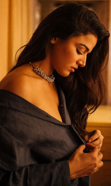 Wamiqa Gabbi Stuns in a Deep Blue Shirt