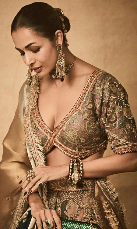 Malaika Arora Stuns in an Embroidered Lehenga With Goddess Energy