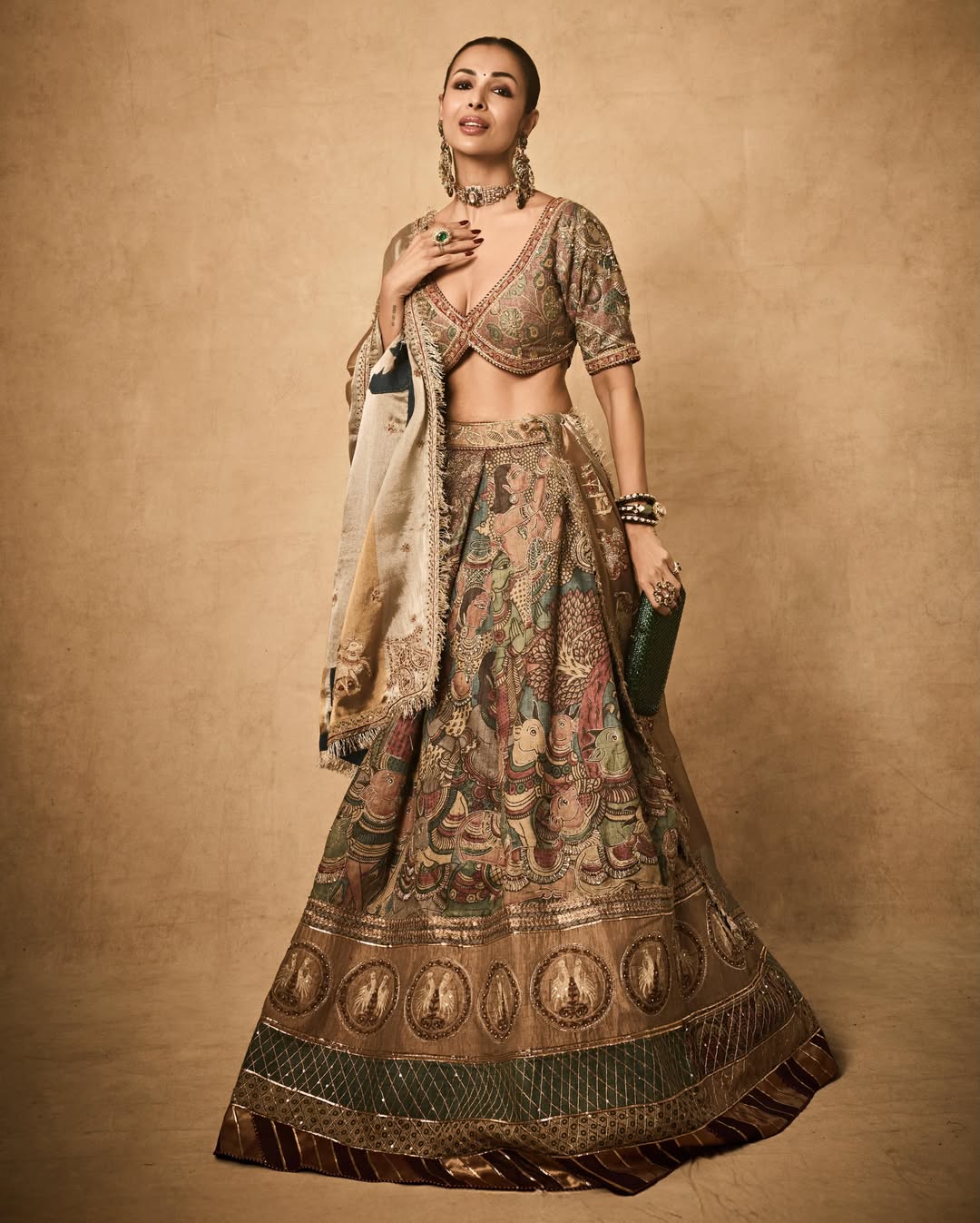 Malaika Arora Stuns in an Embroidered Lehenga With Goddess Energy