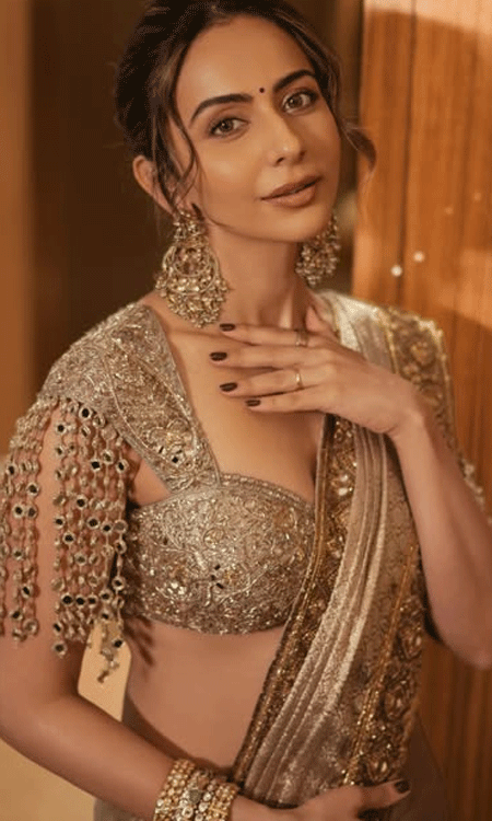 Rakul Preet Singh Radiates Royal Elegance in a Golden Lehenga