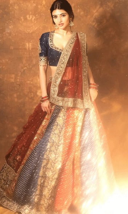 Sreeleela Looks Royal in a Stunning Multicolour Lehenga