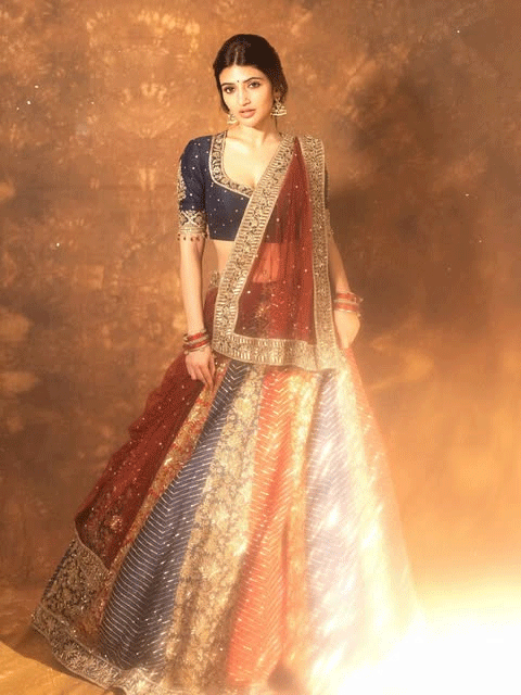 Sreeleela Looks Royal in a Stunning Multicolour Lehenga