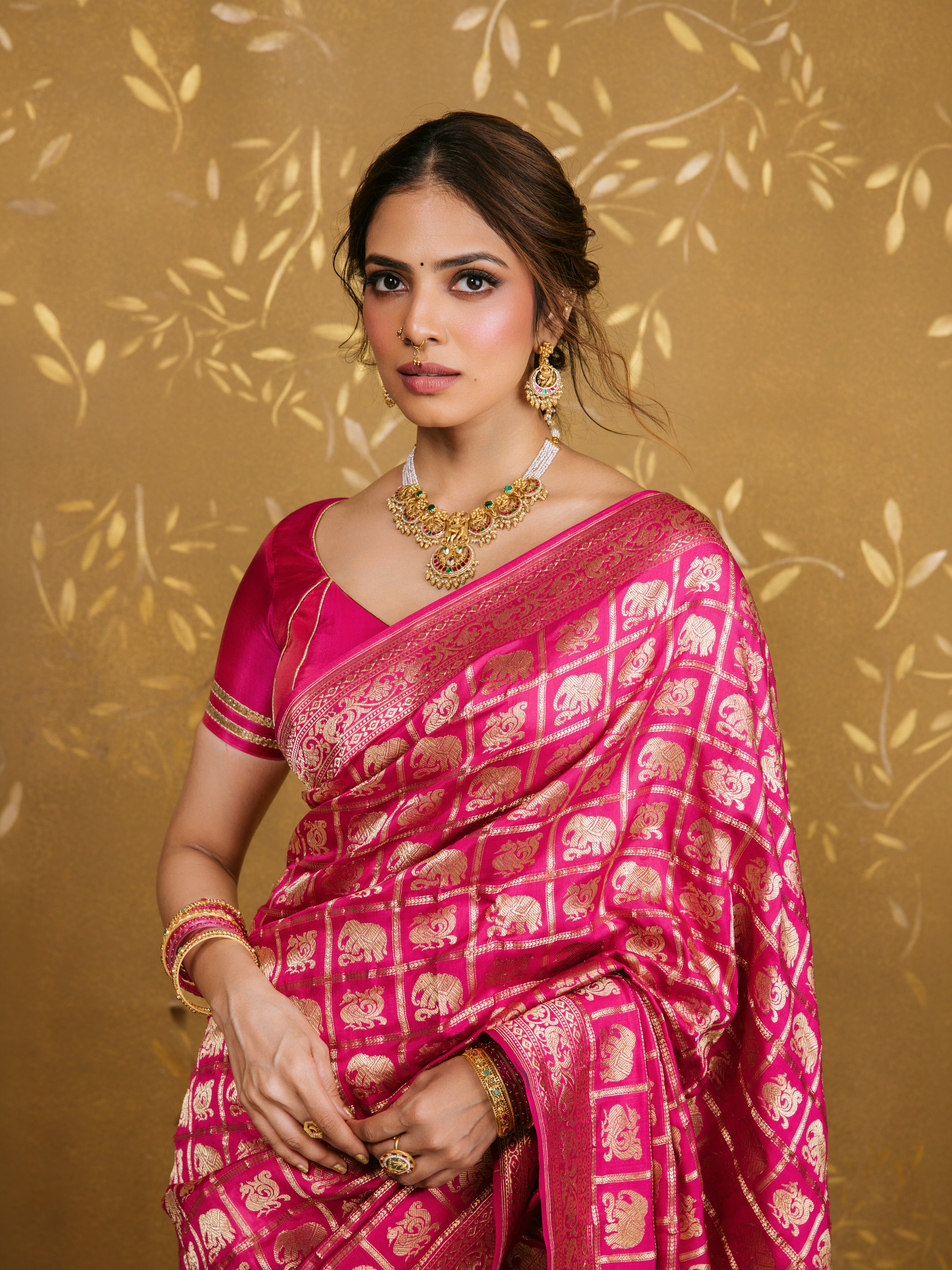 Malavika Mohanans Navaratri Look Radiates Festive Grandeur