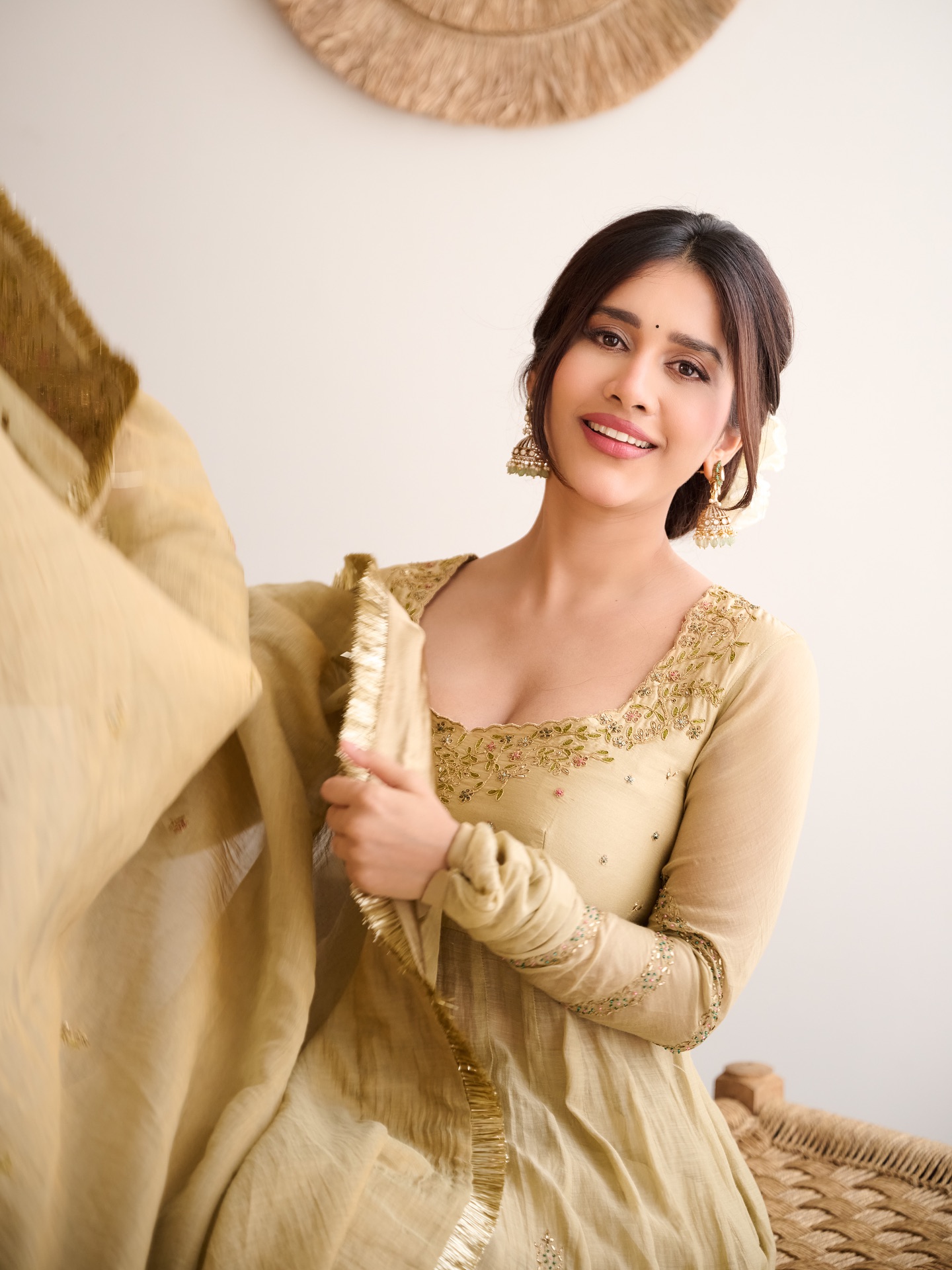 Nabha Natesh Stuns in a Red Traditional Look for Vijayadashami