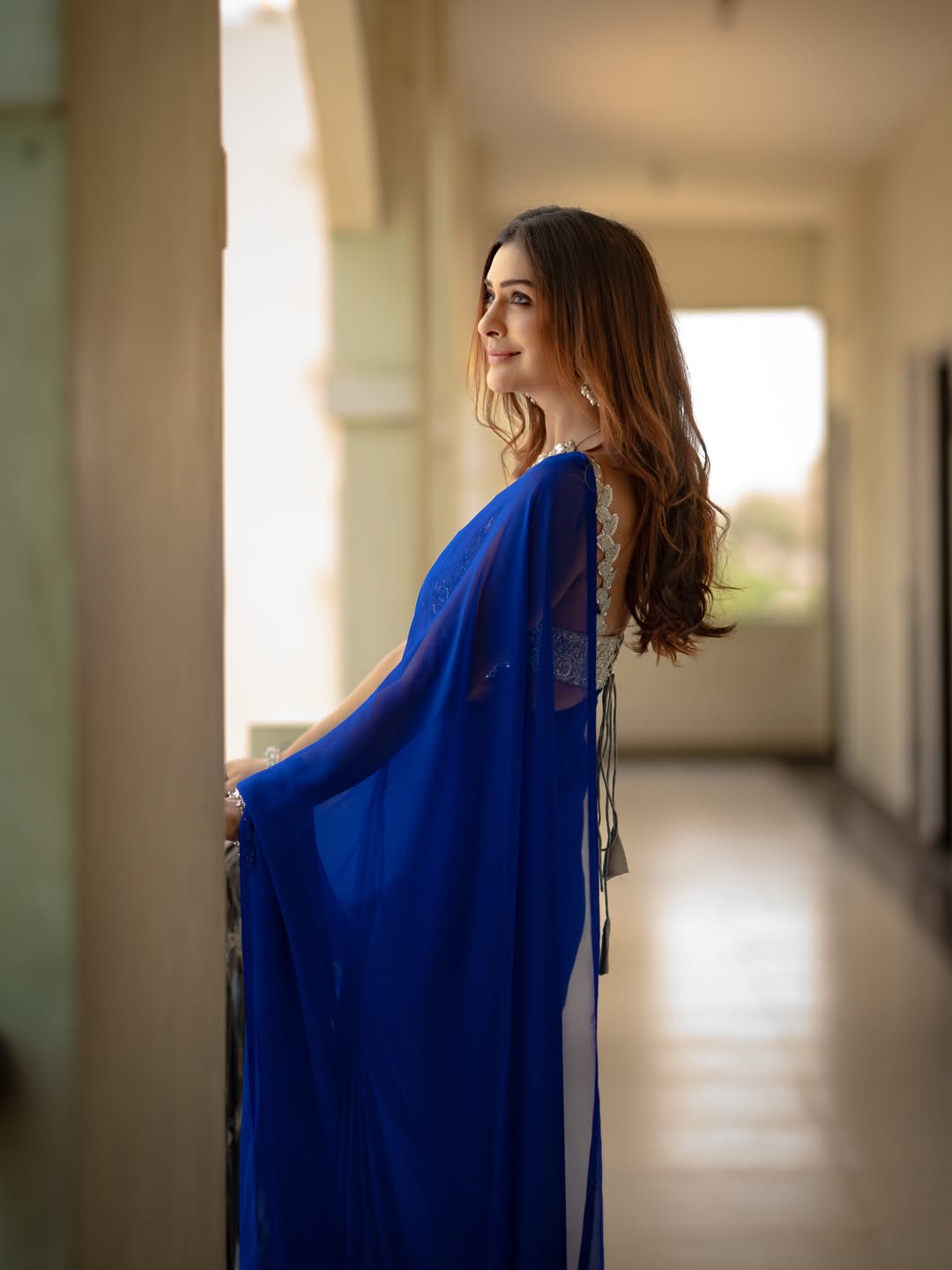 Payal Rajput Looks Elegant in a Backless Royal Blue Ensemble