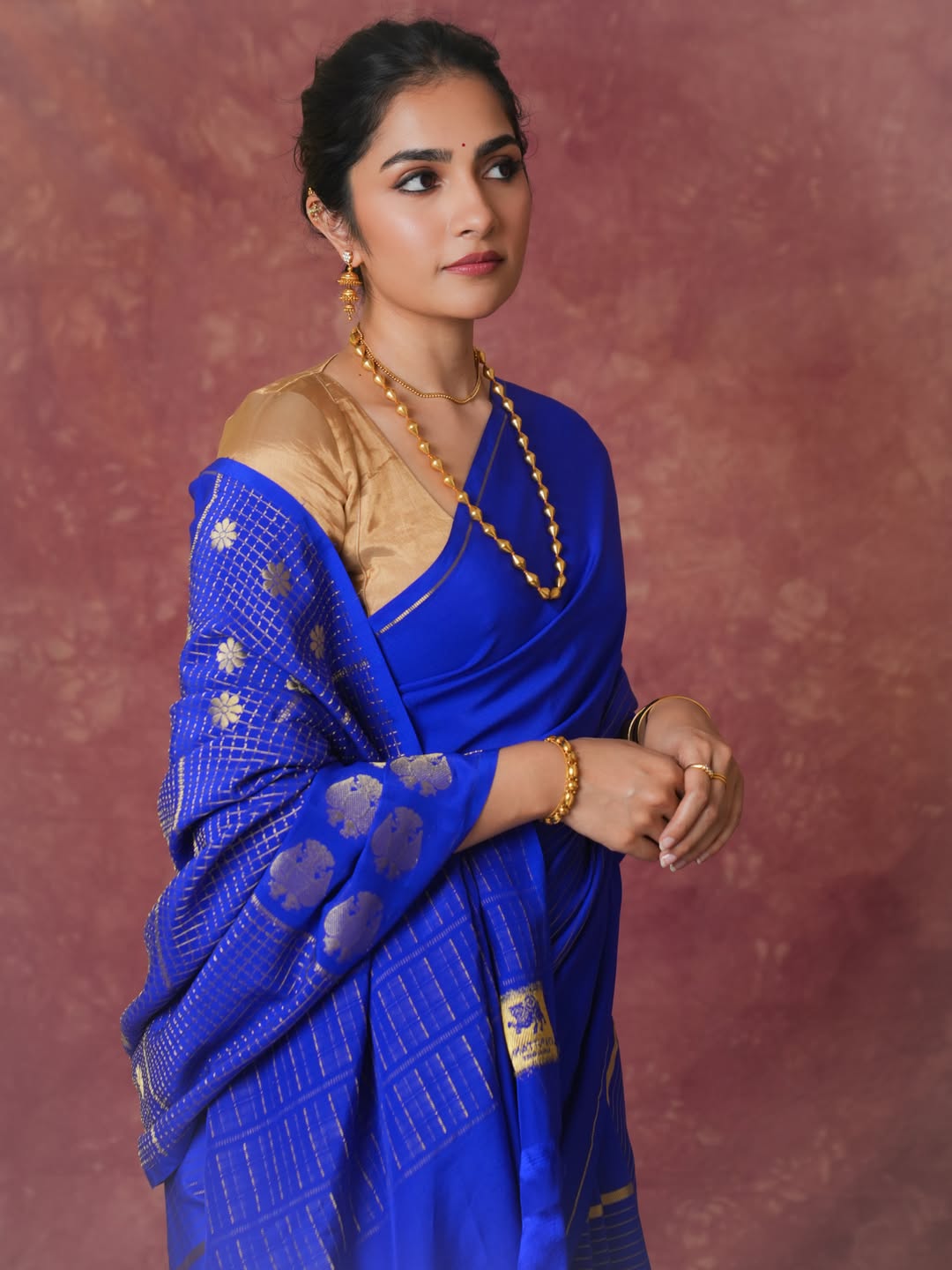 Rukmini Vasanth Radiates Traditional Elegance in Mysore Silk Saree