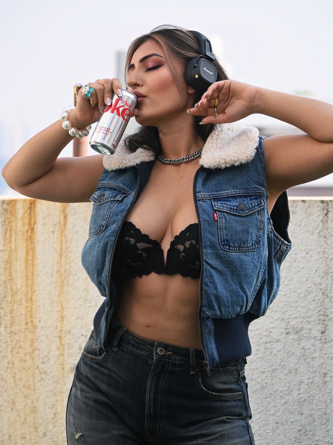 Shivangi Verma Turns Heads in a Chic Rooftop Denim Look