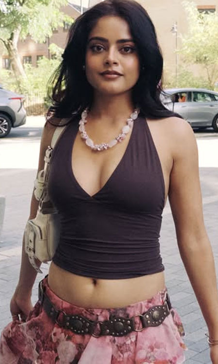 Riddhi Kumaar Looks Radiant in a Trendy Crop Top and Floral Skirt
