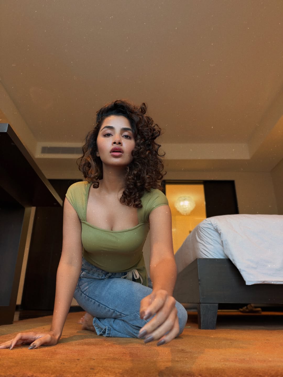 Anupama Parameswaran Flaunts Her Curls in a Simple Stylish Look
