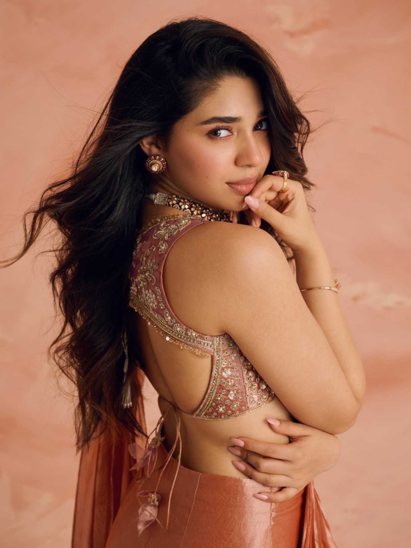 Krithi Shetty Stuns in a Pre-Draped Tissue Saree for Festive Fashion