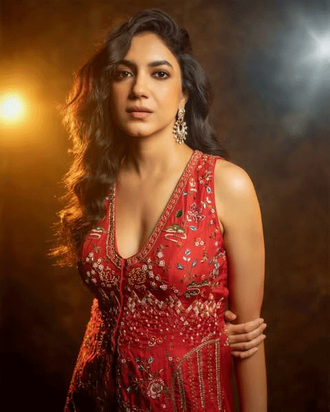 Ritu Varma Stuns in an Embroidered Crimson Red Tunic