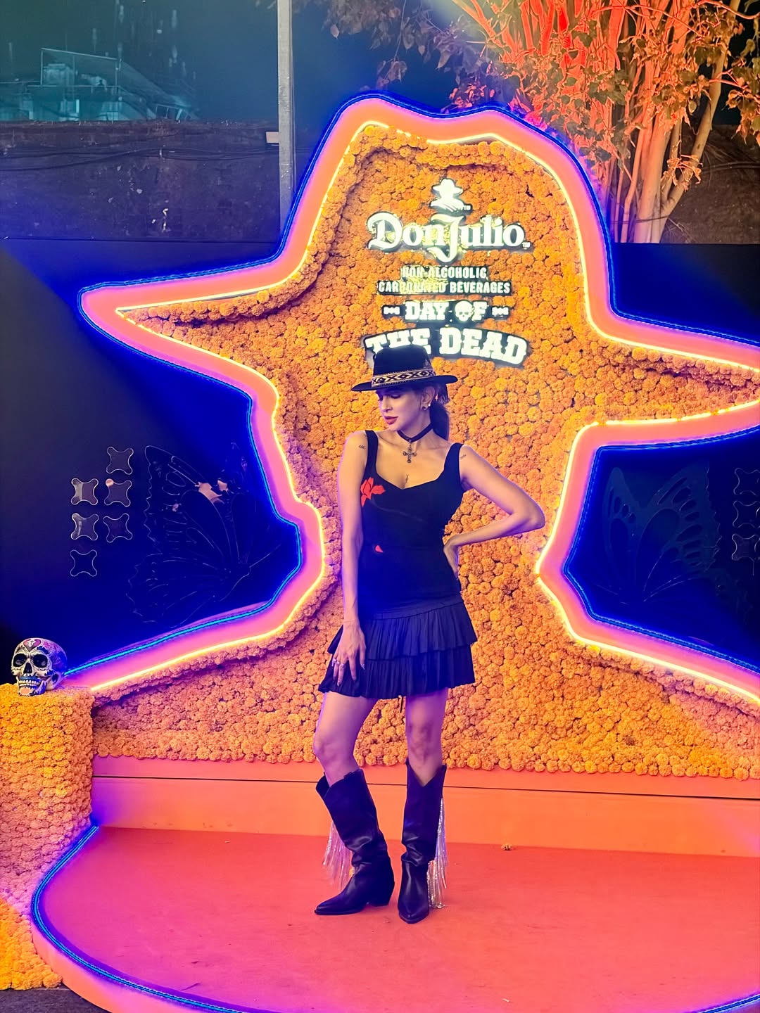 Manchu Lakshmi Stuns in Edgy Black Outfit at Festive Gathering