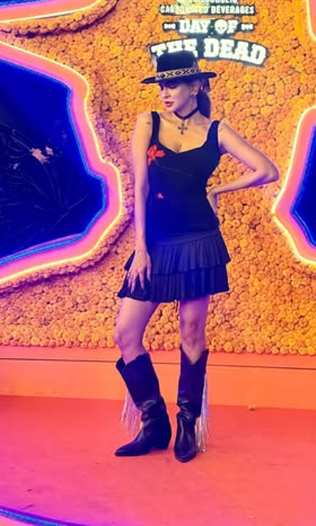 Manchu Lakshmi Stuns in Edgy Black Outfit at Festive Gathering