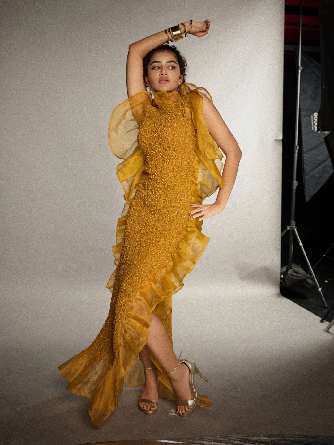 Anupama Parameswaran Stuns in a Mustard Yellow Gown