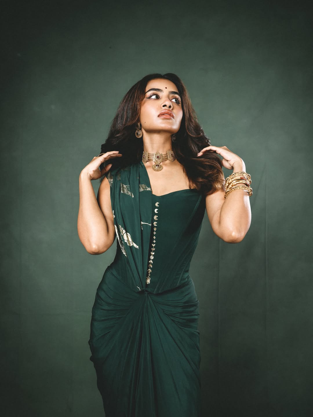 Anupama Parameswaran Stuns With Regal Green Look and Natural Curls