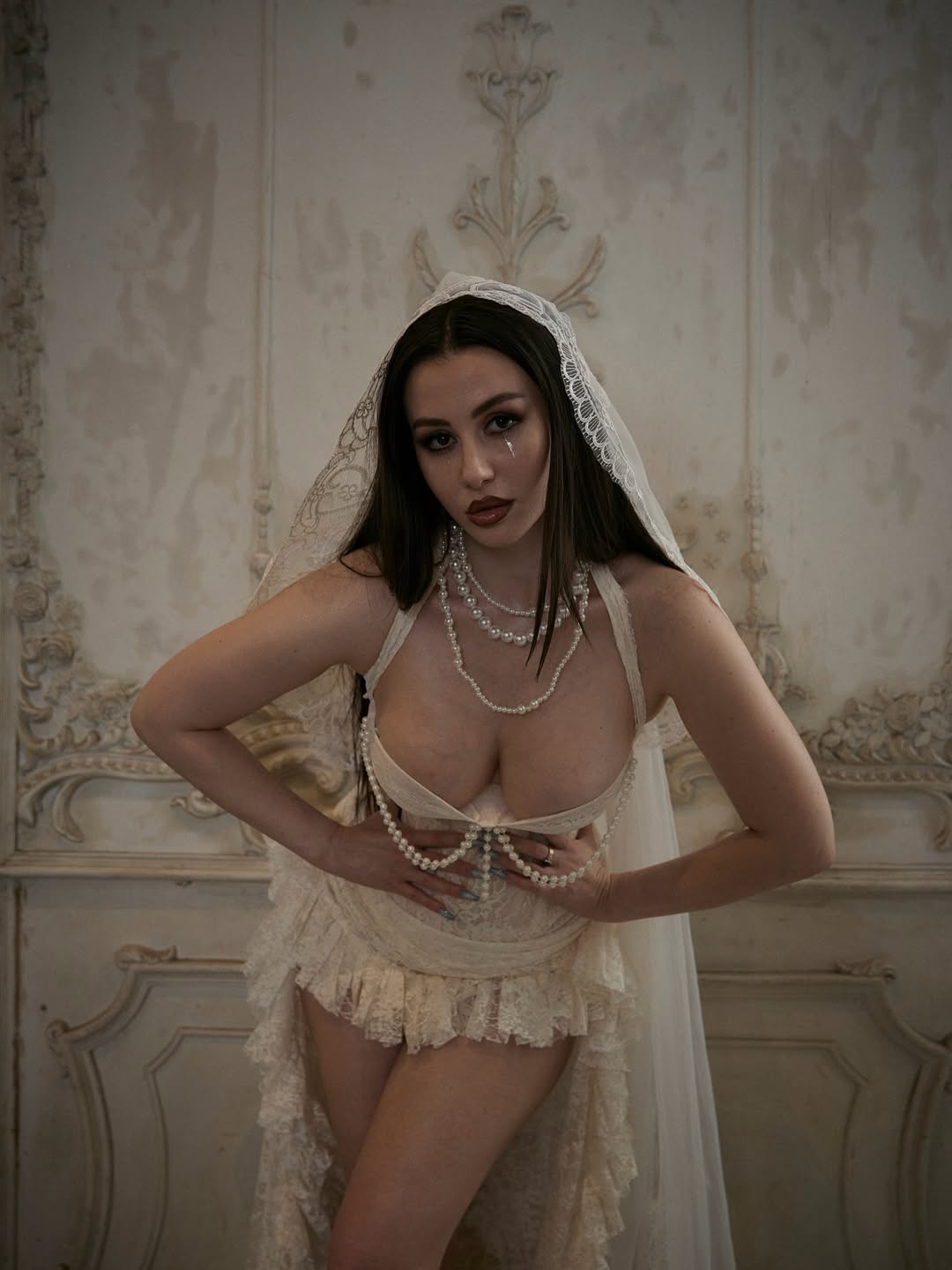 Giorgia Andrianis Candlelit Photoshoot Blends Classic Charm and Glamour