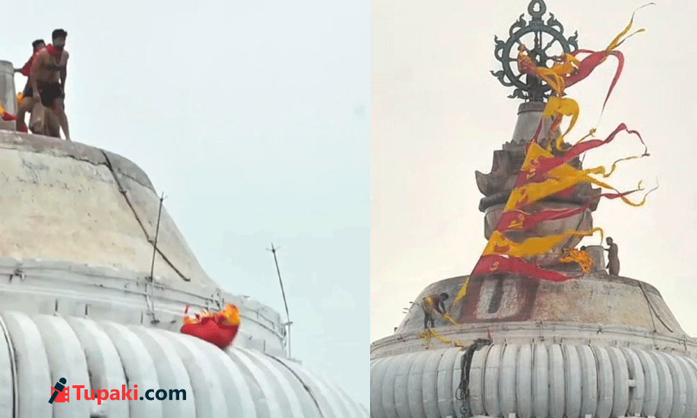 పూరీ  గోపురంపై  పవిత్ర జెండా...ప్రతీ రోజూ సాహసమే !
