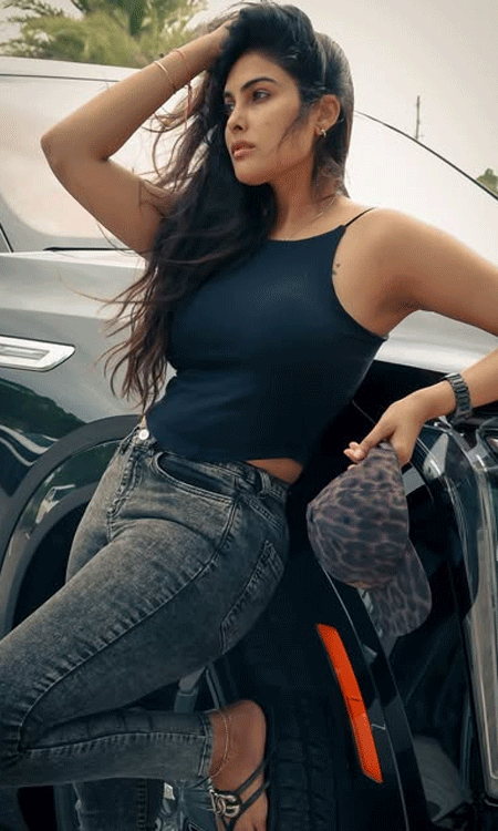 Divi Vadthya Flaunts Effortless Street Style in a Black Denim Look
