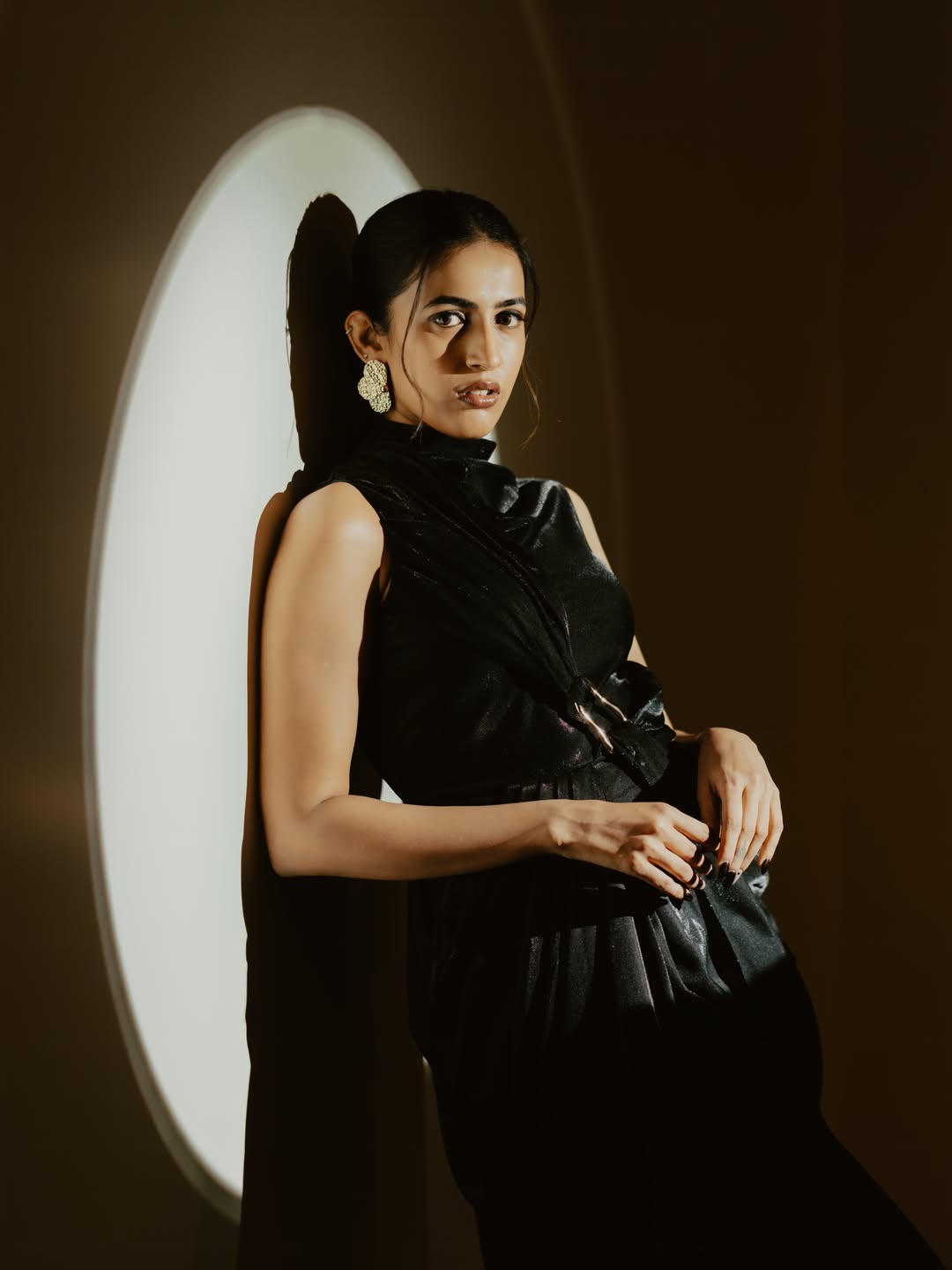Niharika Konidela Stuns in a Chic Black Sleeveless Top