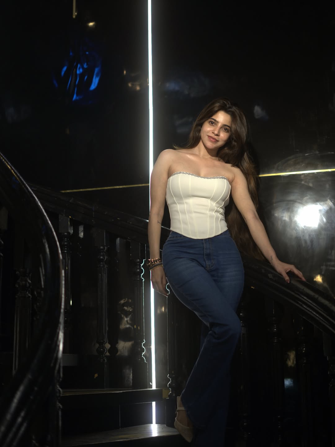 Divya Bharathis White Corset and Denim Look Is Pure Fashion Goals