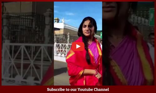 Actress Divi Vadthya Natural Look In Tirumala #ytshots #shots #trending