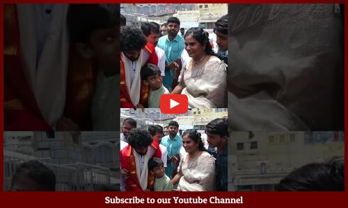 పాపం నాని కొడుకు జున్ను భయపడిపోయాడు: Nani With His Family And Priyanka Mohan At Tirumala Temple