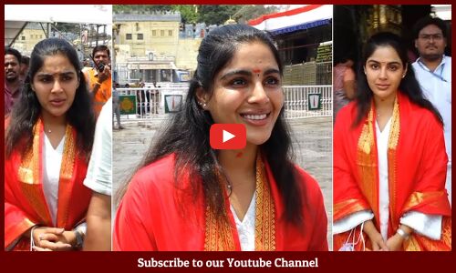 Actress Samyuktha Menon Looking Super Simple At Tirumala Temple |  Swayambhu Movie | Tupaki