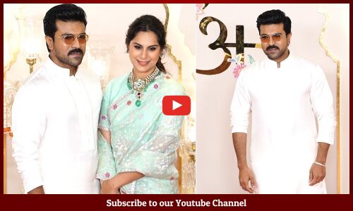 Ram Charan With His Wife Upasana Attends Anant Ambani And Radhika Merchant Wedding | Tupaki
