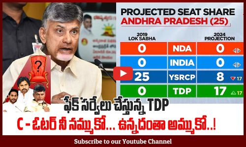 ఫేక్ సర్వేలు చేస్తున్న టీడీపీ..| TDP Fake Survey C-Voter Survey | YSRCP, TDP, Janasena