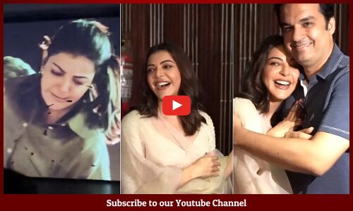 Actress Kajal Aggarwal Exclusive Visuals | Kajal With Husband Gautam Watched Satyabhama Movie
