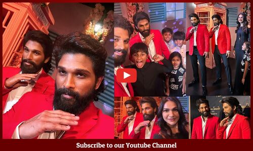 Icon Star Allu Arjun Wax Statue Launched In Madame Tussauds | Allu Ayaan | Allu Arha | Sneha Reddy