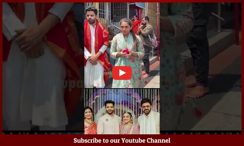 వెంకీ మామ చిన్న కూతురు😍😍: #Venkatesh Daughter #Hayavahini With Her Husband #Tirumala Temple #shots