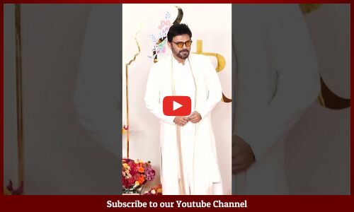 వెంకీ మామ 😍❤️: Venkatesh AT THE RED CARPET FOR THE LAGNA VIDHI OF ANANT AMBANI & RADHIKA MERCHANT