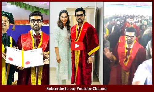 Global Star Ram Charan Mass Craze In Chennai | Ram Charan Receives Doctorate | Tupaki