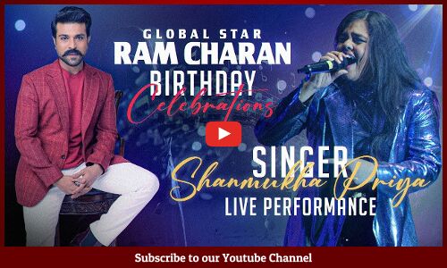 Singer Shanmukha Priya Live Performance @ Global Star Ram Charan Birthday Celebrations | Gam Changer