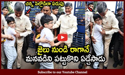జైలు నుండి రాగానే మనవడిని పట్టుకొని ఏడ్చేసాడు : Chandrababu Emotional Video With His Grandson