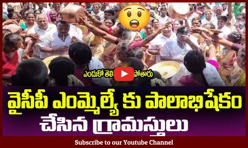 వైసీపీ ఎంమ్మెల్యే కు పాలాభిషేకం చేసిన గ్రామస్తులు😲YCP MLA Alajangi Jogarao with Villagers