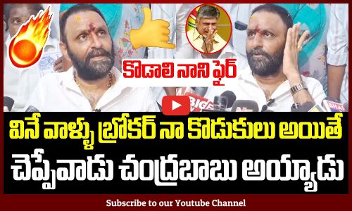 వినే వాళ్ళు బ్రోకర్ నా కొడుకులు అయితే చెప్పేవాడు చంద్రబాబు అయ్యాడు: Kodali Nani Fires On Chandrababu