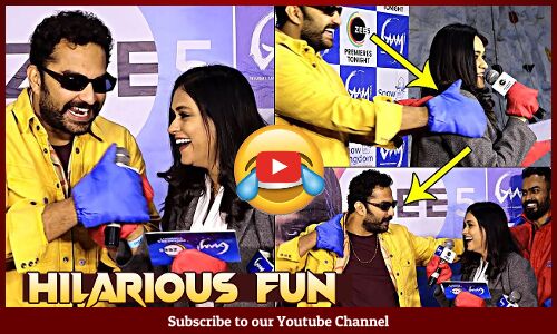 Vishwak Sen Fun With Anchor Geetha Bhagath At Gaami Movie Press Meet | Vishwak Sen At Snow Kingdom