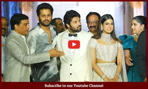 Hero Nithiin Visuals @ Ashish & Advitha Reception | Dil Raju | Tupaki